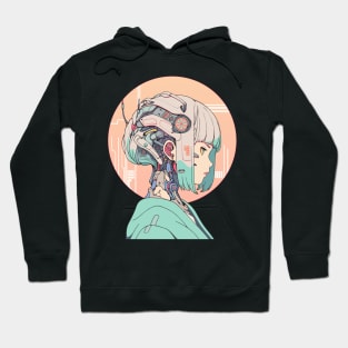 Pretty anime cyborg girl Hoodie